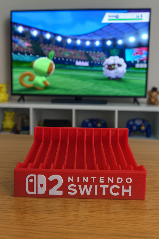 New Nintendo Switch 2 Videogame Case Holder Organizer Display Light Mario Red
