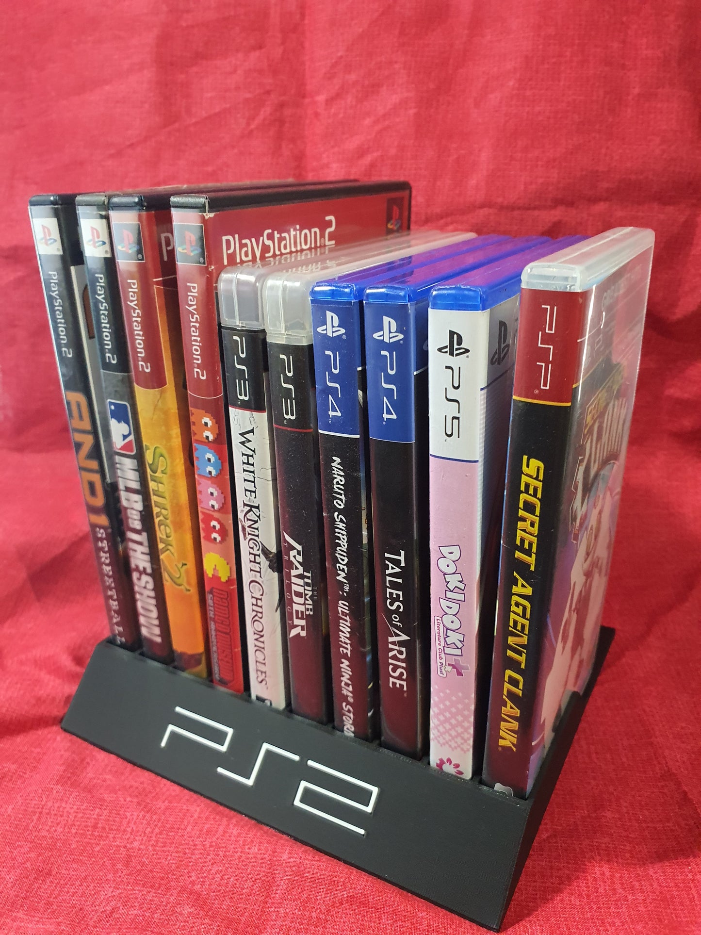 PlayStation Game Holder Holds 10 Games Sony Game Storage Display Shelf Gift Him
