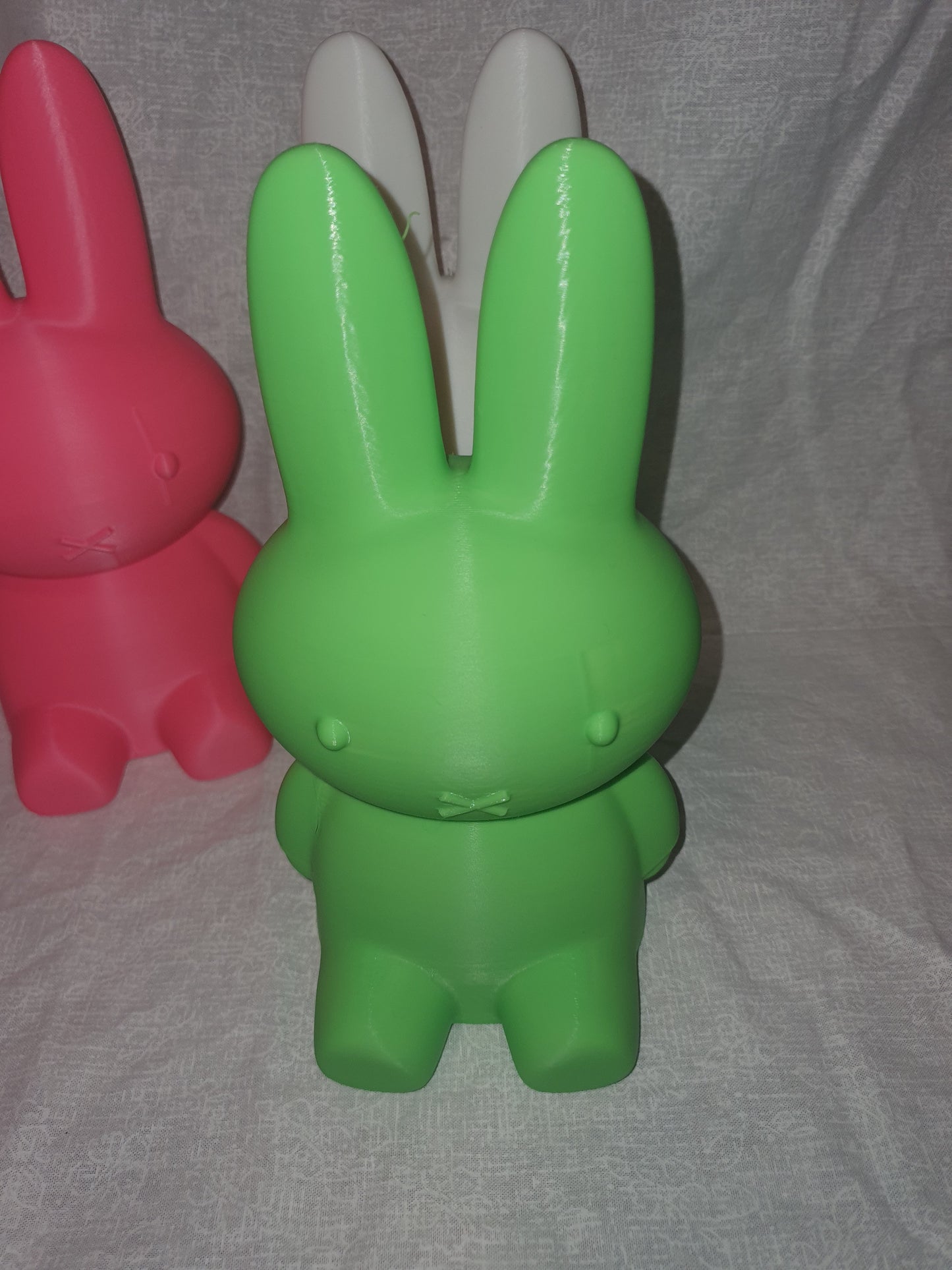 Miffy Bunny Money Box Piggy Bank Easter Themed Green Pink White Educational Gift Idea Crafted From Texted Sleek Durable Plastic
