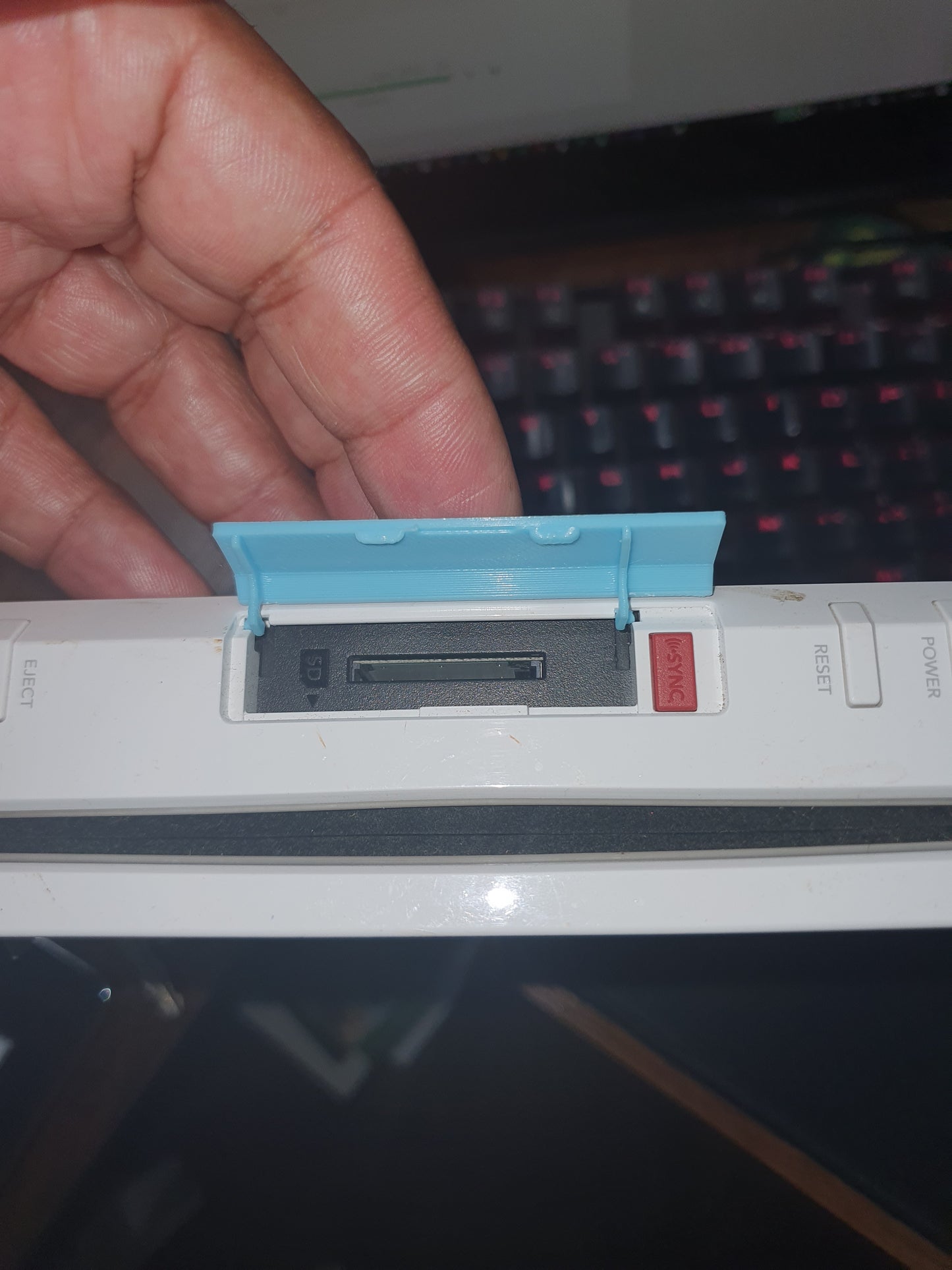 Nintendo Wii Replacement Part SD Memory Card Slot Cover For RVL-101 (White, Red, Blue, Black) 3D Printed Item