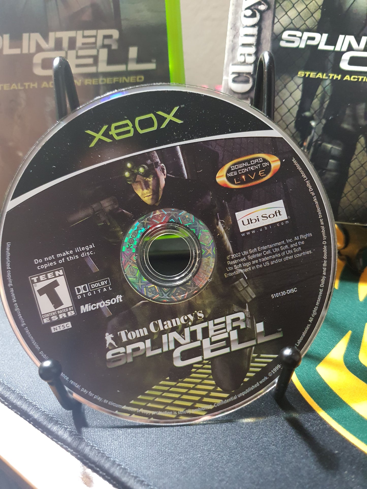 Tom Clancy's Splinter Cell Microsoft Xbox Registration Card Complete CIB Video Game Disc Near Mint