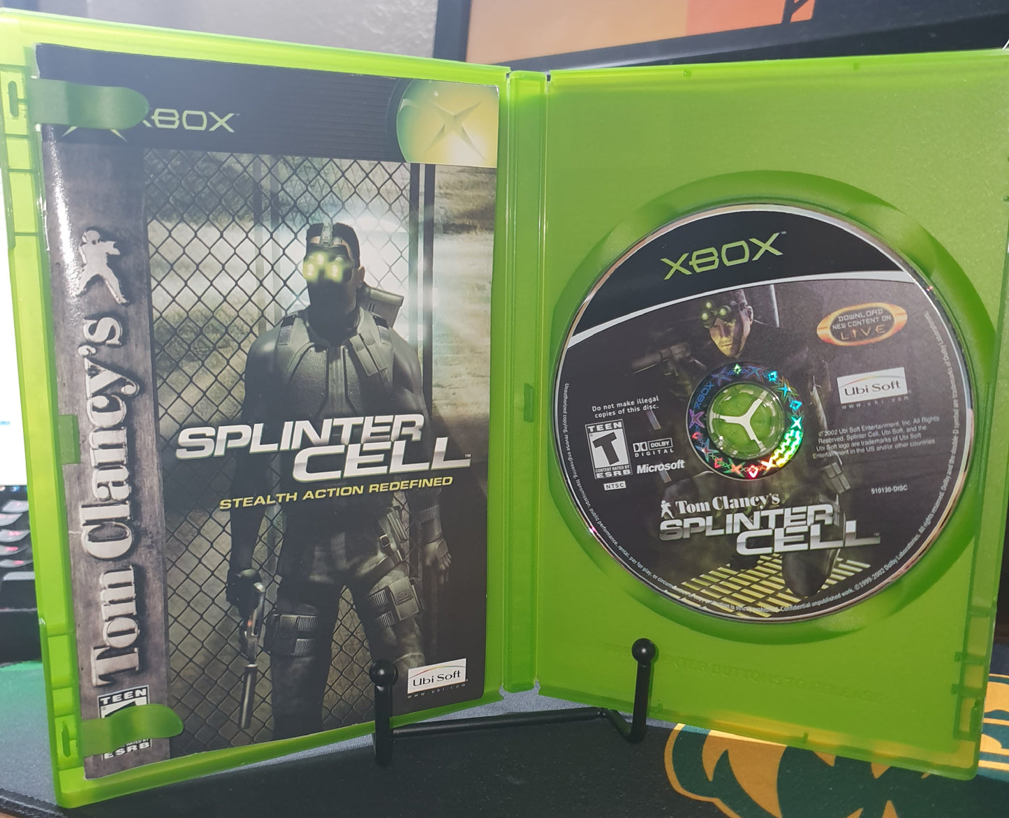 Tom Clancy's Splinter Cell Microsoft Xbox Registration Card Complete CIB Video Game Disc Near Mint