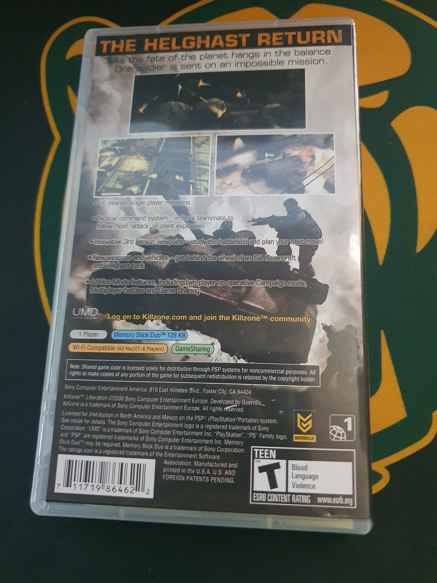 Killzone: Liberation (Sony PSP, 2006) Black Label CIB Complete Very Good Tested