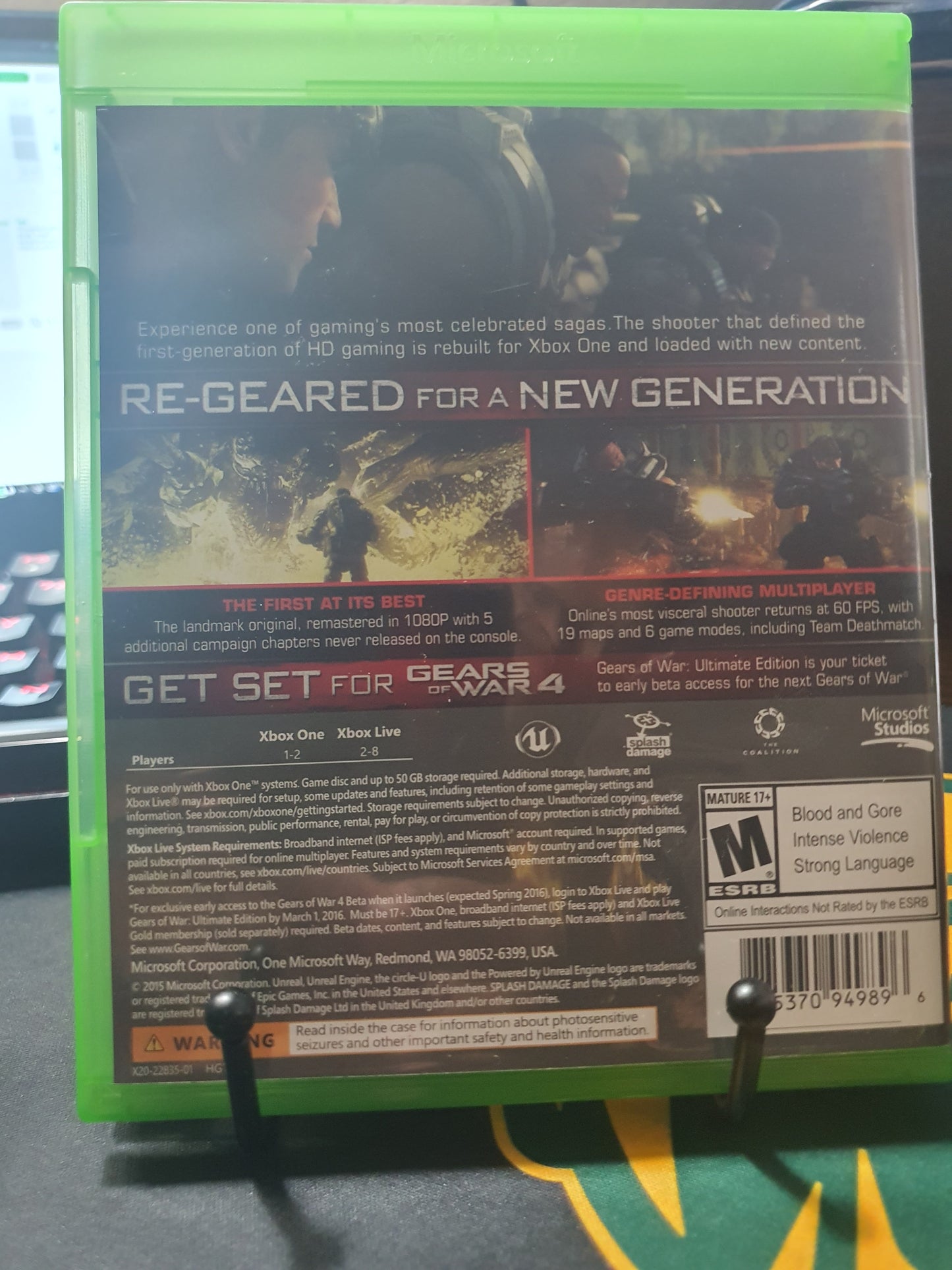 Gears Of War - Ultimate Edition (Microsoft Xbox One) Near Mint Free Shipping
