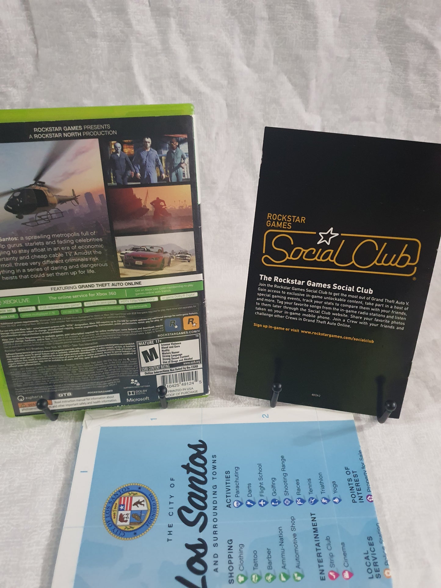 Grand Theft Auto 5 Xbox 360 NO GAME Disc Includes Case Map Manual Free Shipping Replacement Case