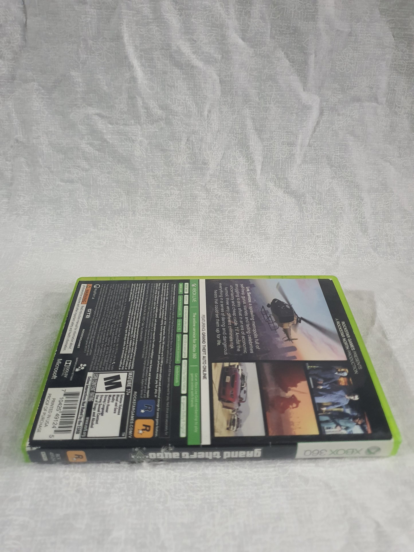 Grand Theft Auto 5 Xbox 360 NO GAME Disc Includes Case Map Manual Free Shipping Replacement Case