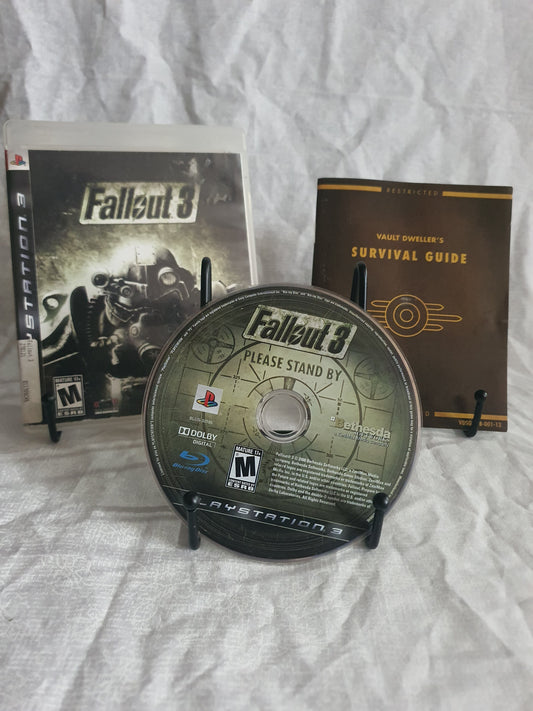 Fallout 3 (Sony PlayStation 3, 2008) Complete CIB Videogame Disc Very Good