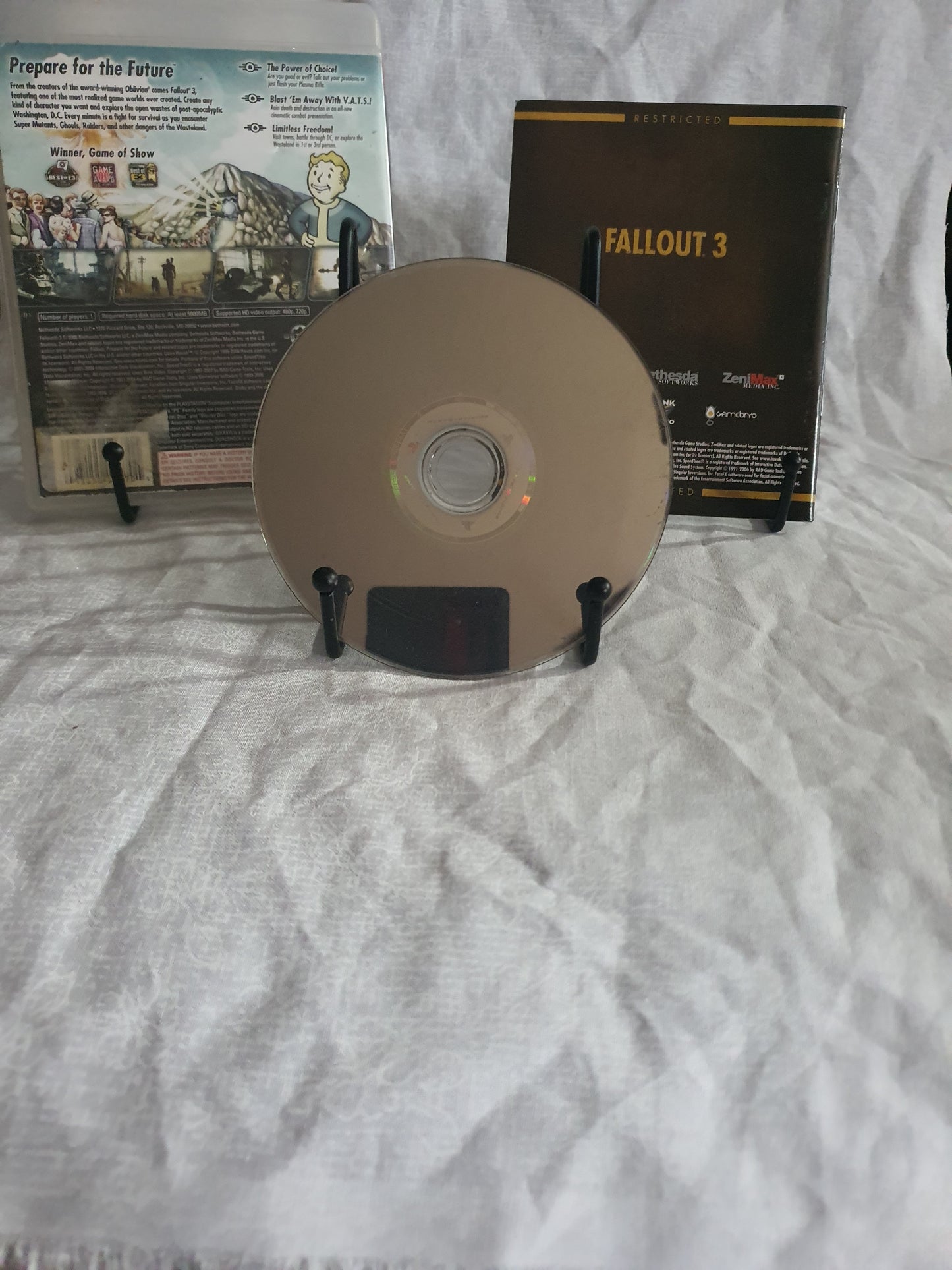 Fallout 3 (Sony PlayStation 3, 2008) Complete CIB Videogame Disc Very Good