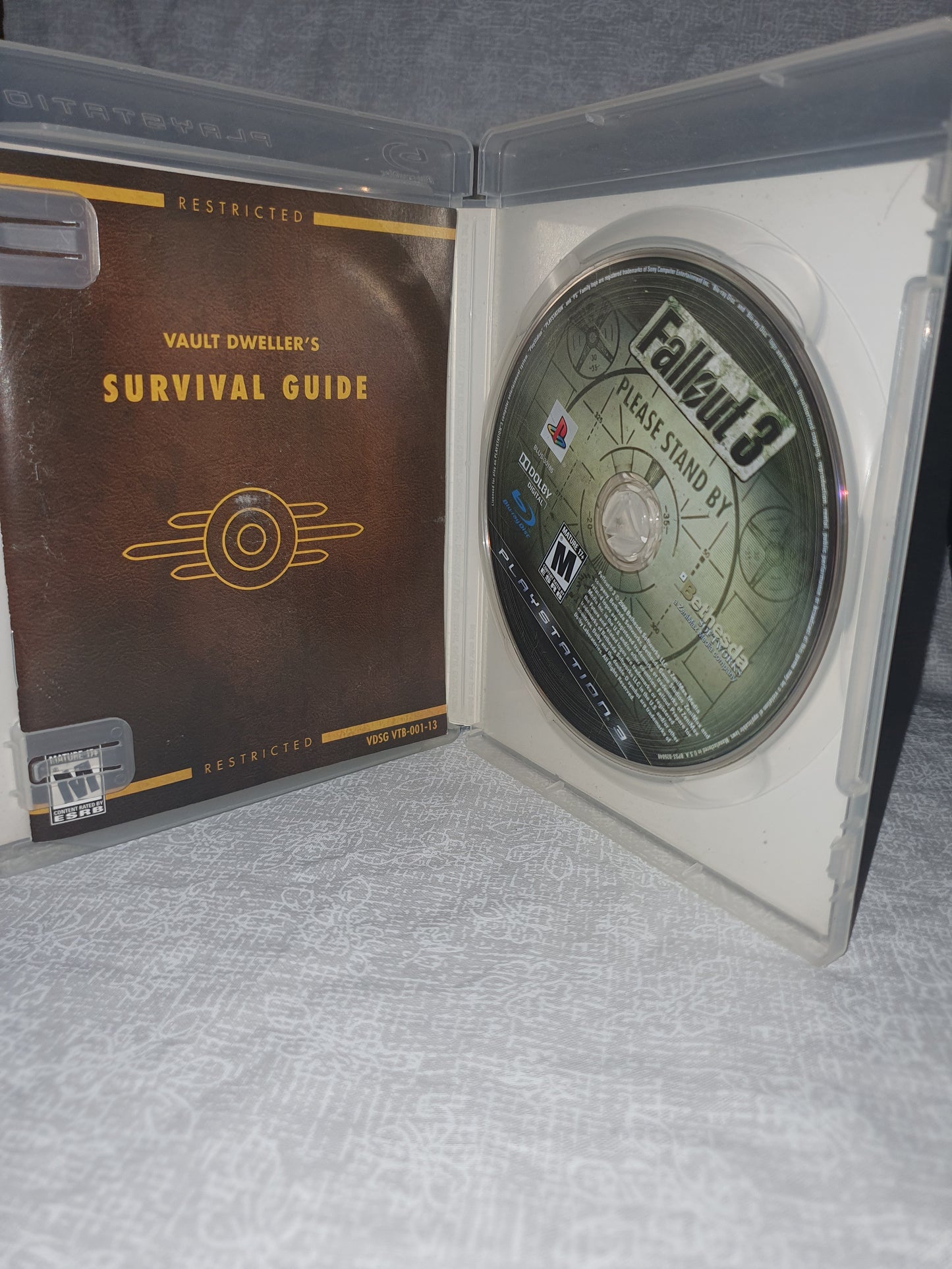 Fallout 3 (Sony PlayStation 3, 2008) Complete CIB Videogame Disc Very Good