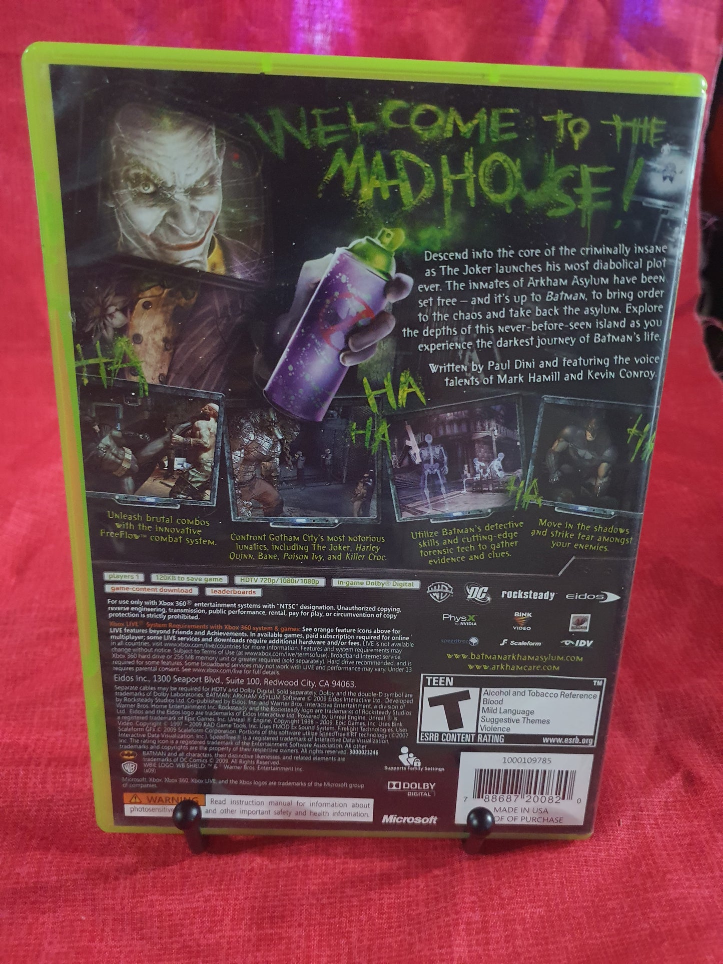 Batman Arkham Asylum - Gamestop Edition (Microsoft XBOX 360, 2009) Complete CIB