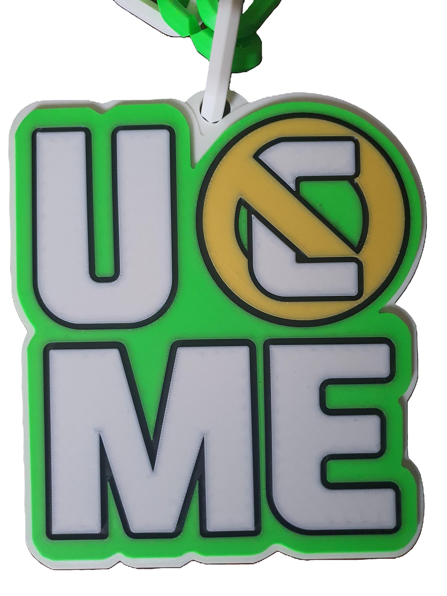 John Cena You Can't See Me Oversized Pendant Chain Necklace 15" WWE Customizable