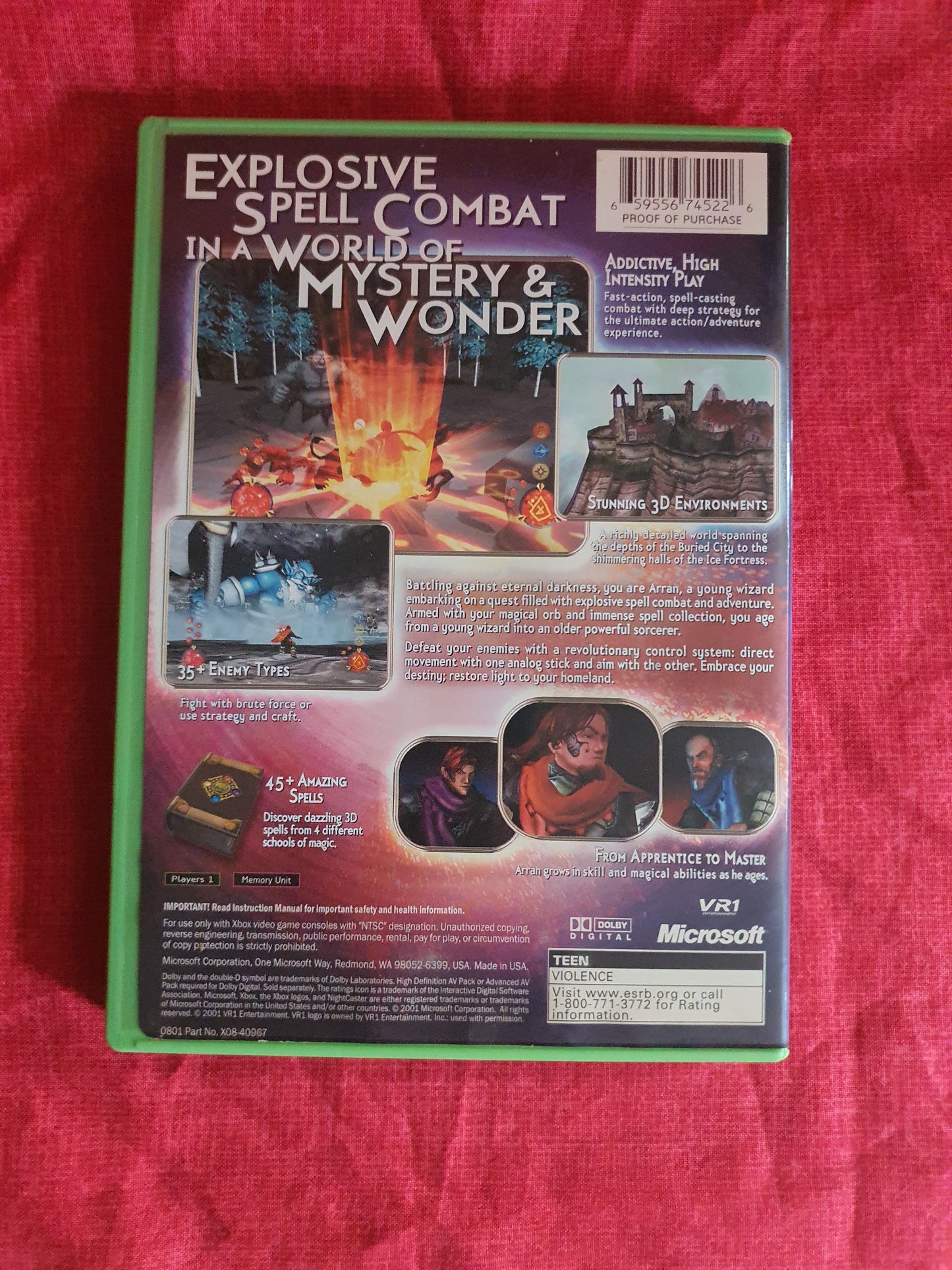 Night Caster Defeat the Darkness (Microsoft Xbox, 2002) Complete Catalog Booklet