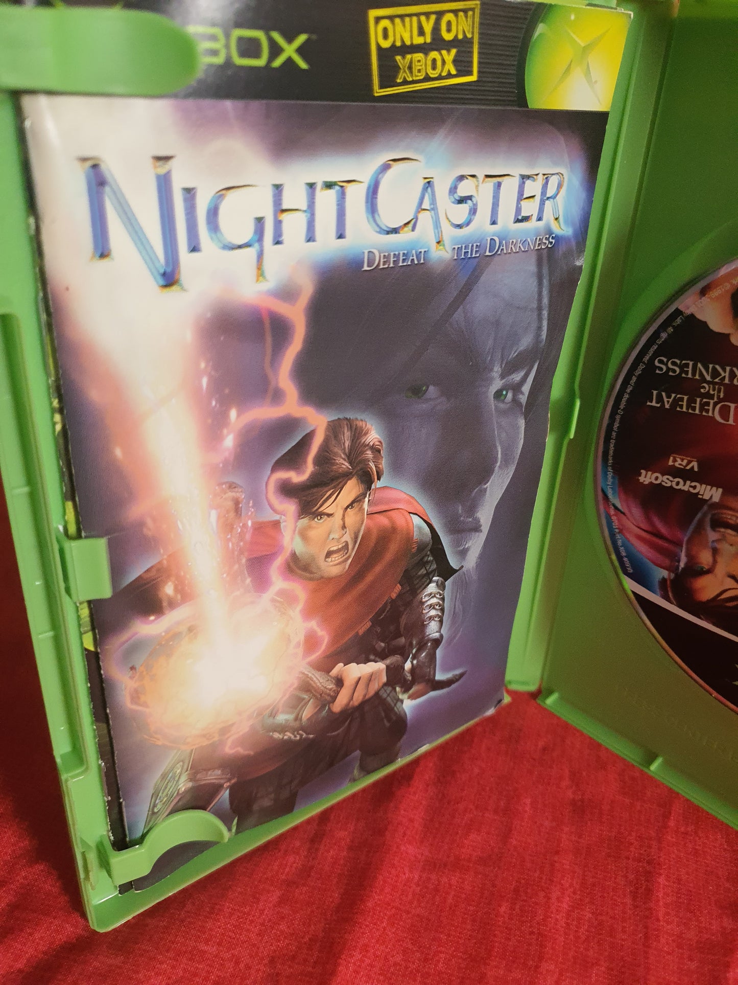Night Caster Defeat the Darkness (Microsoft Xbox, 2002) Complete Catalog Booklet