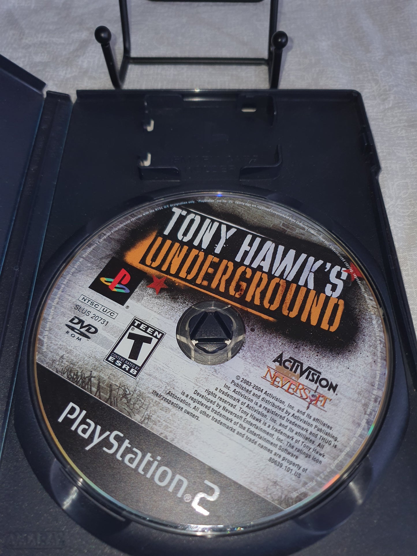 Tony Hawk's Underground Sony Playstation 2 PS2 Black Label Clean Video Game Disc
