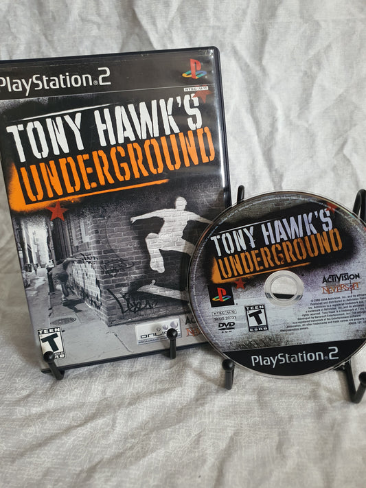 Tony Hawk's Underground Sony Playstation 2 PS2 Black Label Clean Video Game Disc