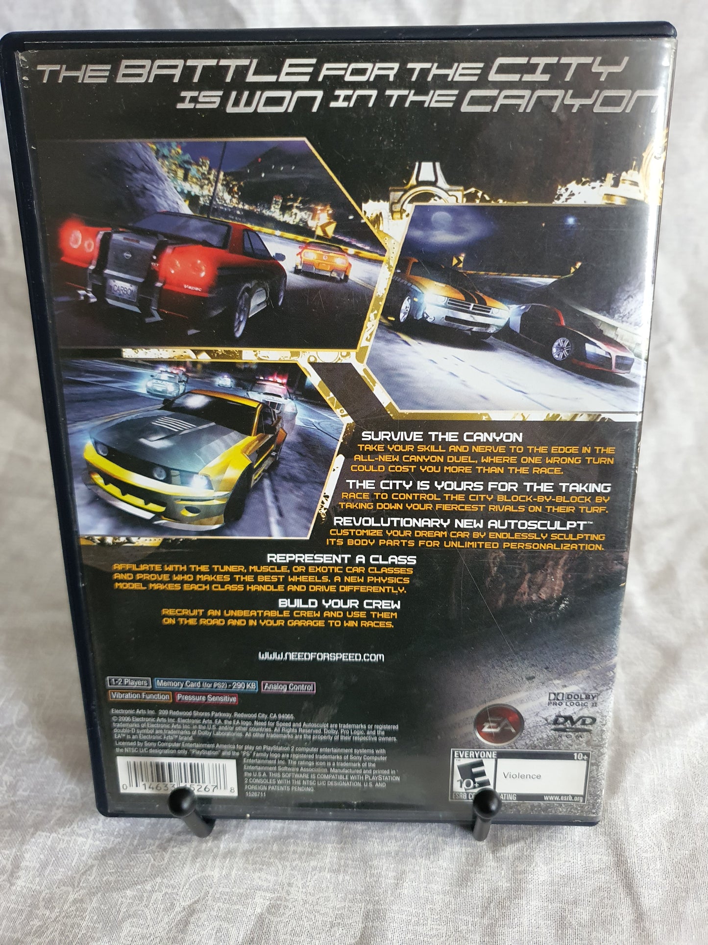 Need for Speed Carbon PS2 PlayStation 2 Complete CIB Very Good Clean Black Label