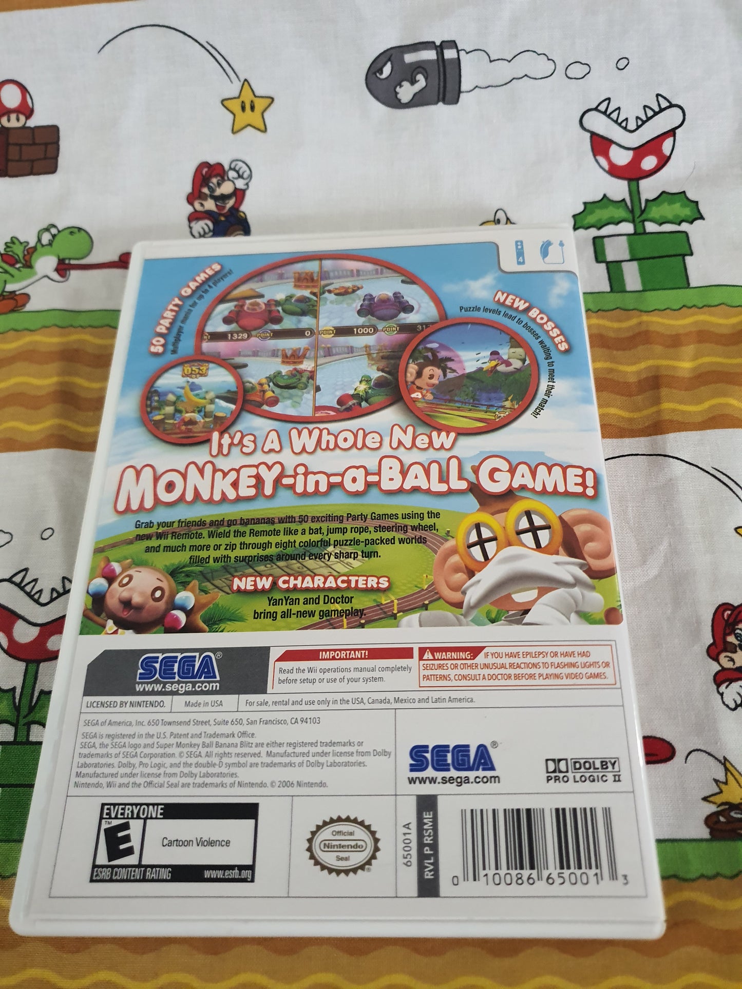 Super Monkey Ball: Banana Blitz (Nintendo Wii, 2006) Complete Clean Near Mint NM
