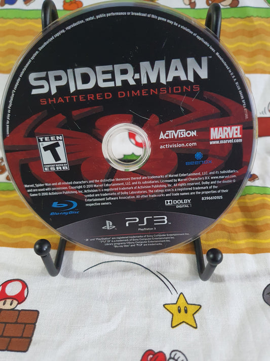 Spider-Man Shattered Dimensions (Sony PlayStation 3, 2010) Game Disc Only Tested