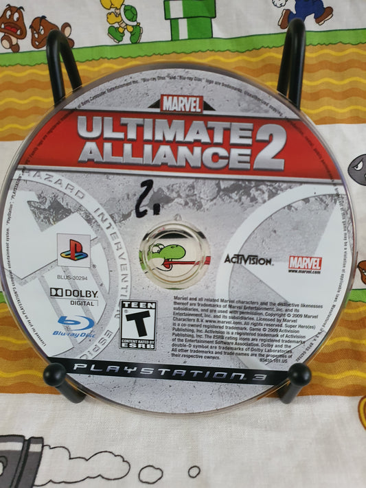 Marvel: Ultimate Alliance 2 (PlayStation 3, 2009) Very Good Game Disc Tested
