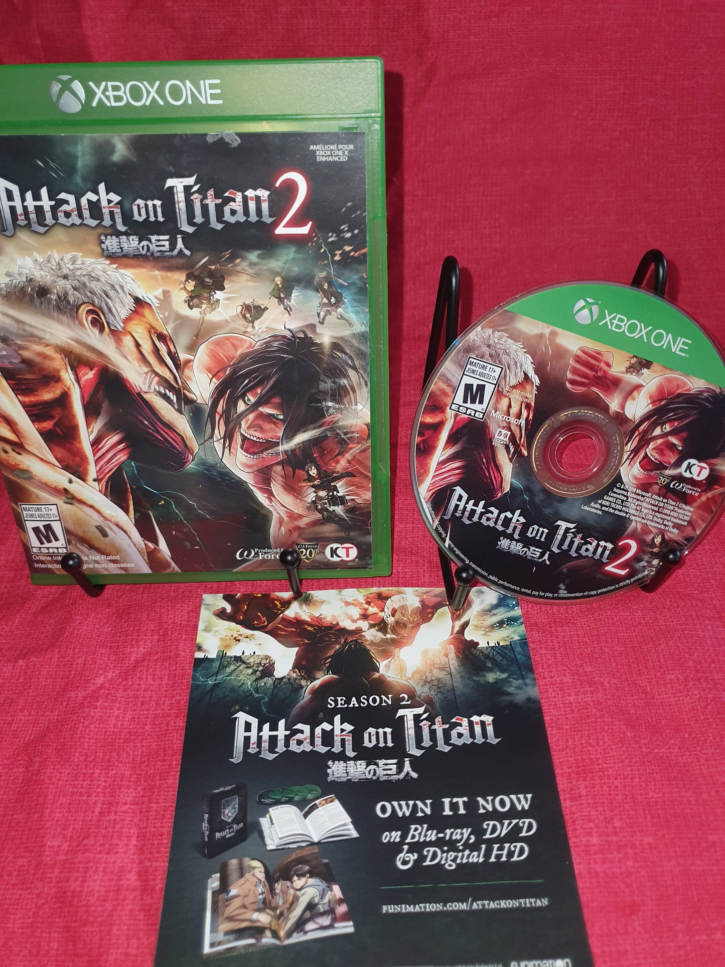 Attack on Titan 2 - Microsoft Xbox One Complete With Insert Game Disc Very Good