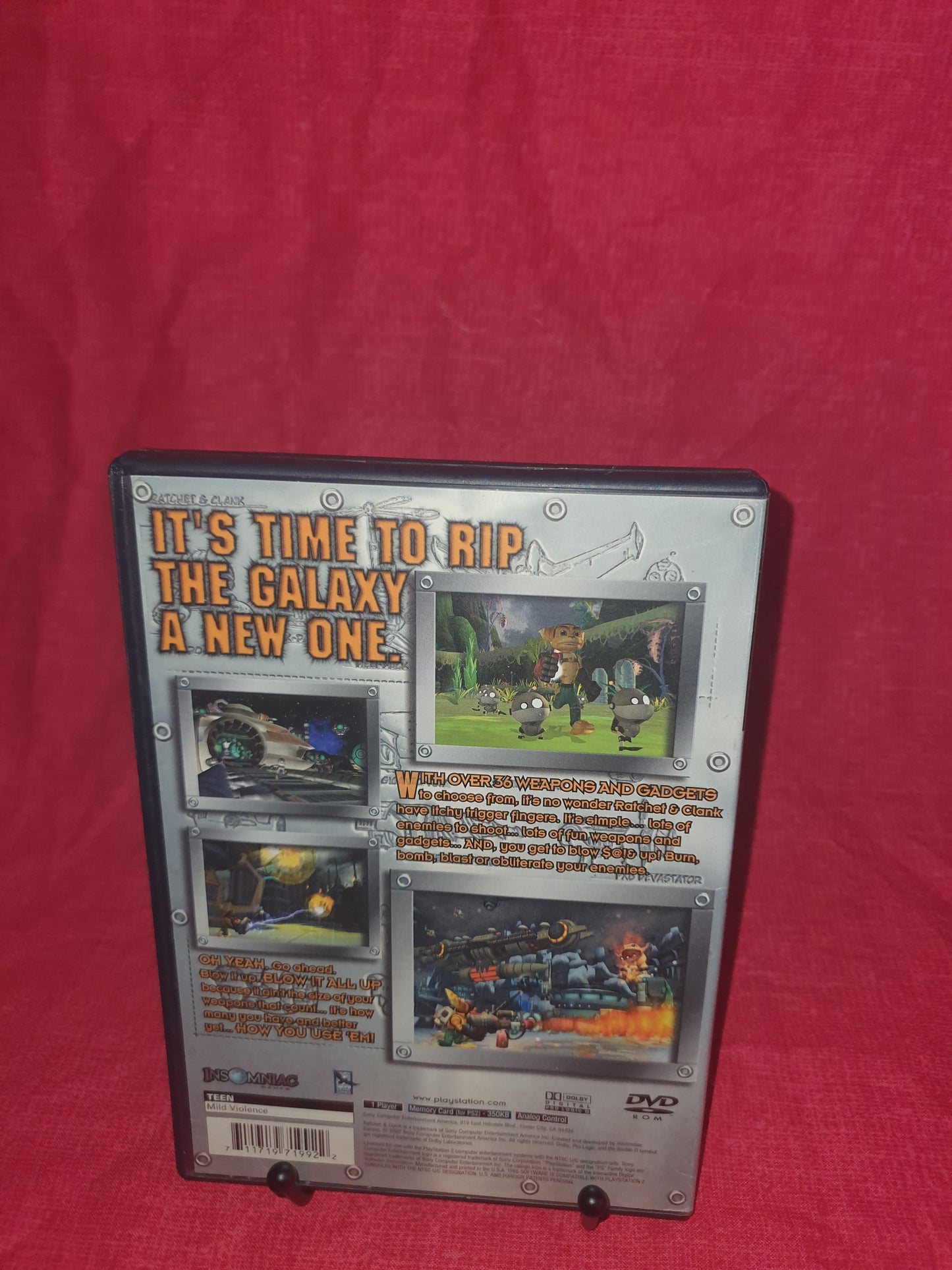 Ratchet & Clank (Sony PlayStation 2, 2002) Video Game Disc Near Mint Memory Slot