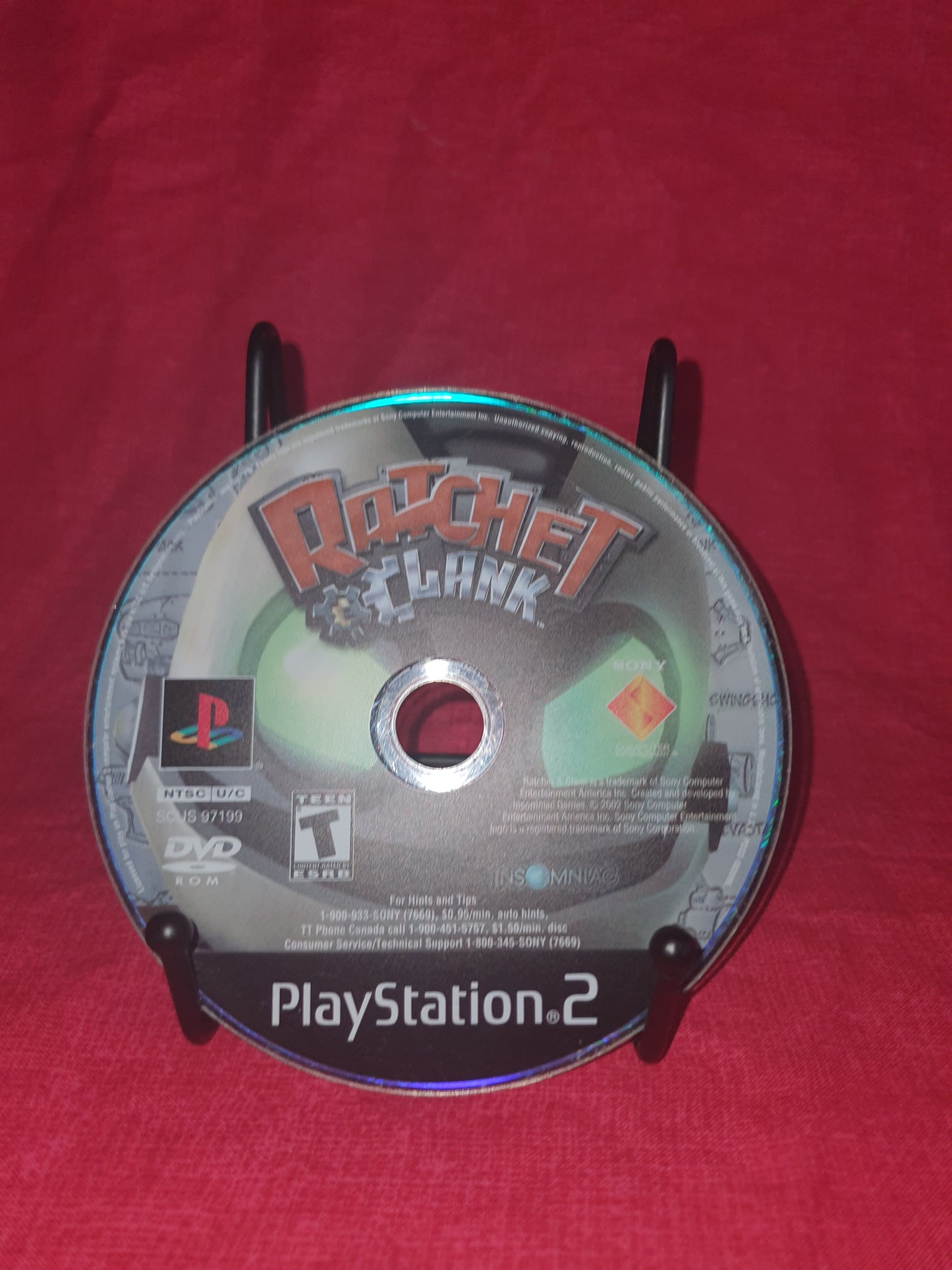 Ratchet & Clank (Sony PlayStation 2, 2002) Video Game Disc Near Mint Memory Slot