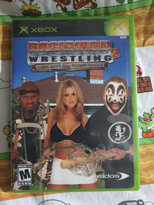 Backyard Wrestling 2 Xbox There Goes The Neighborhood 2004 Complete w/ Reg Card