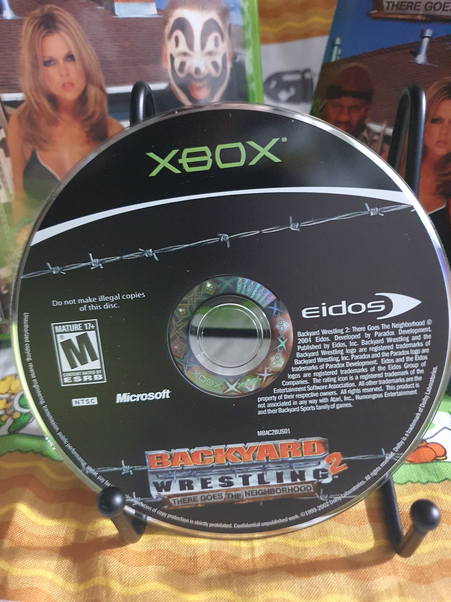 Backyard Wrestling 2 Xbox There Goes The Neighborhood 2004 Complete w/ Reg Card