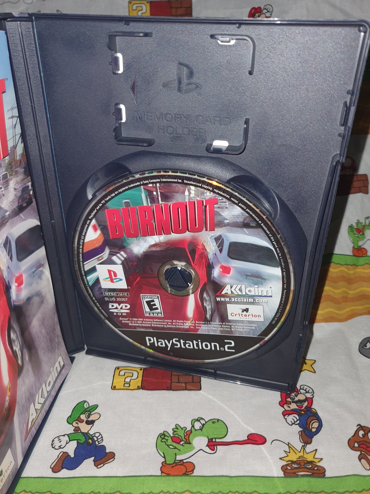 Burnout (PlayStation 2, 2001) Complete CIB Reg Card Clean Near Mint Disc PS2