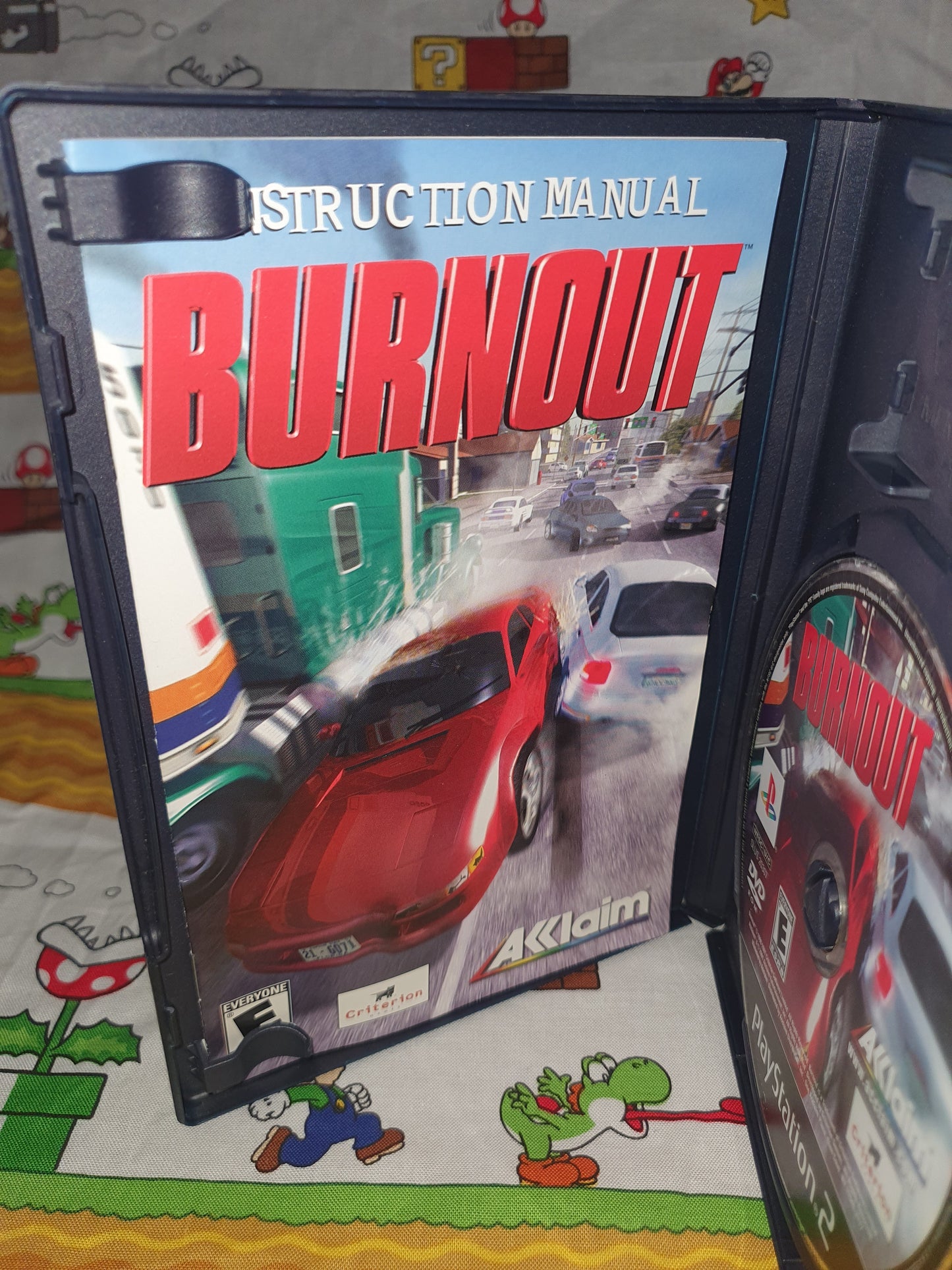 Burnout (PlayStation 2, 2001) Complete CIB Reg Card Clean Near Mint Disc PS2