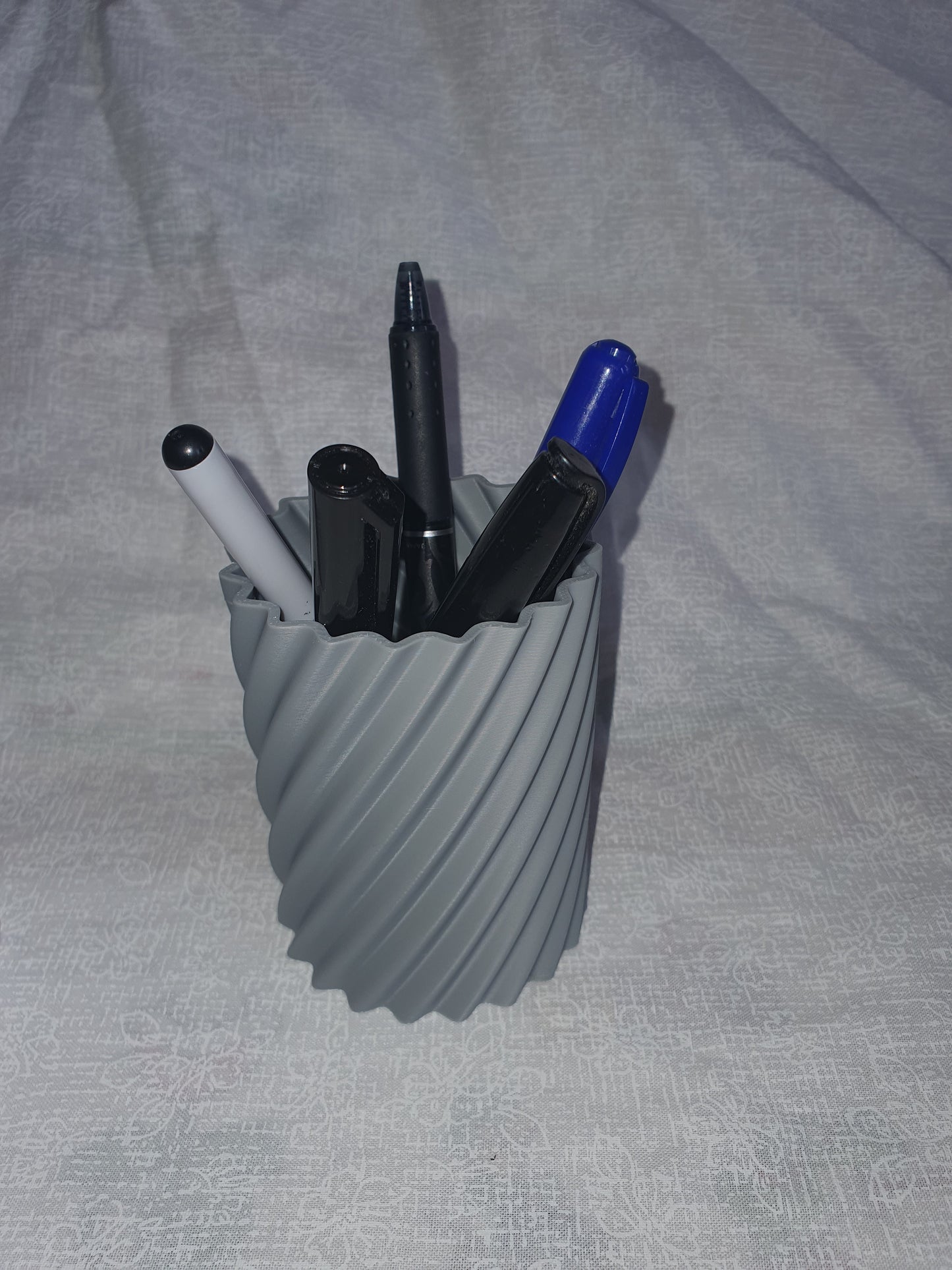 Customizable Spiral Textured Pen Pencil Makeup Brush Tool Holder Desk Table Gift
