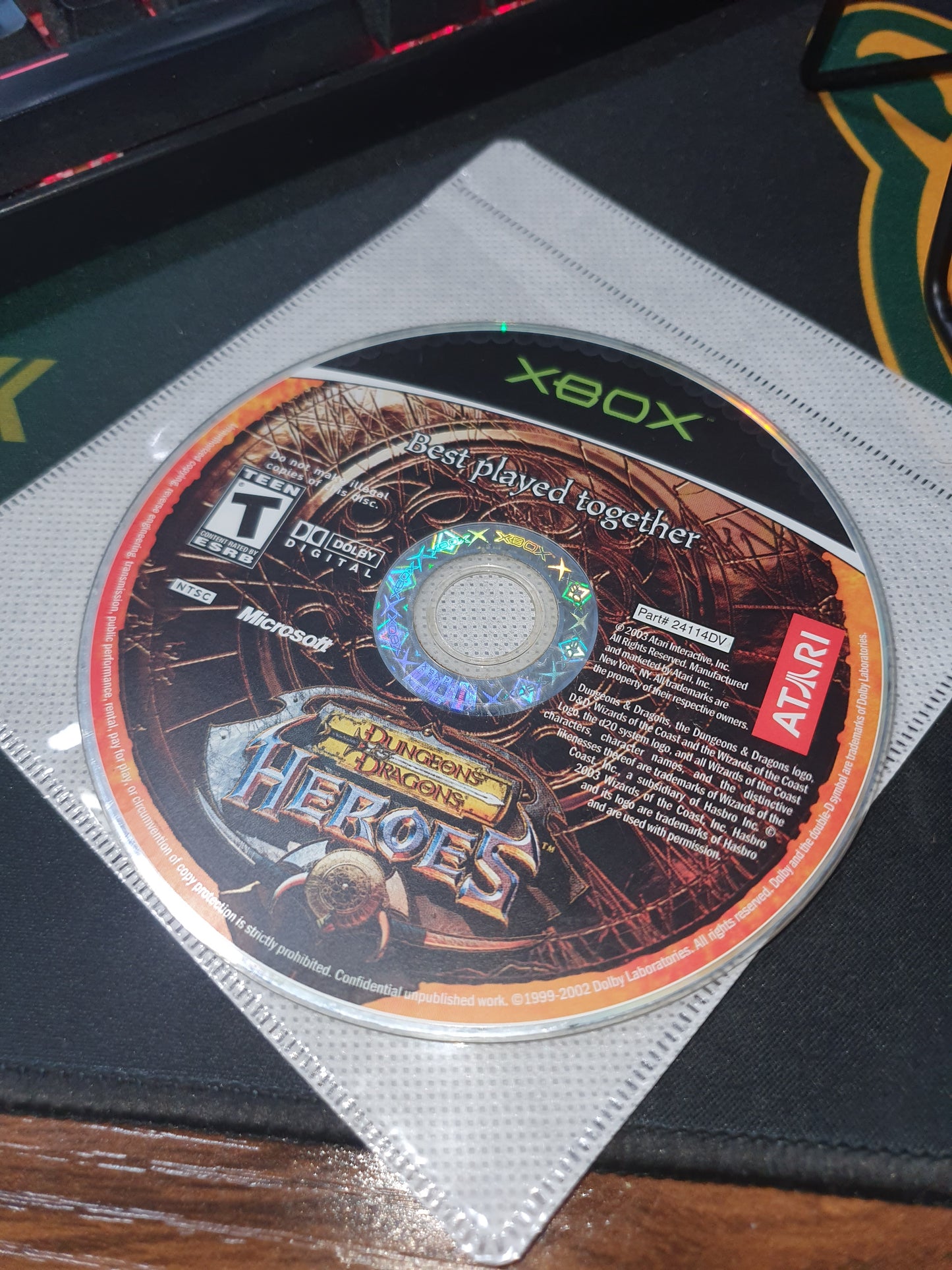Dungeons & Dragons Heroes (Original Microsoft Xbox, 2003) Gme Disc Good 24114DV