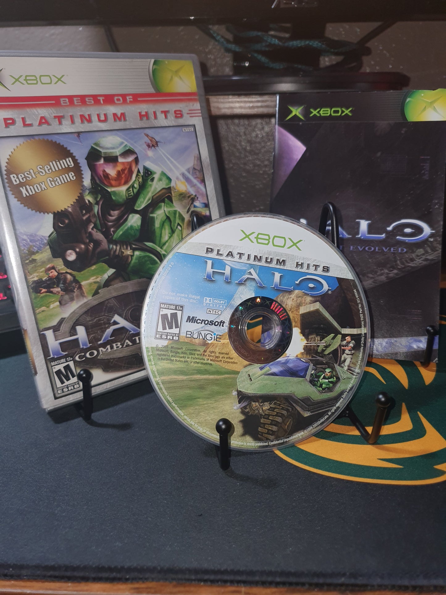 Halo Combat Evolved (Xbox, 2001) Complete CIB Game Disc Near Mint Platinum Hits