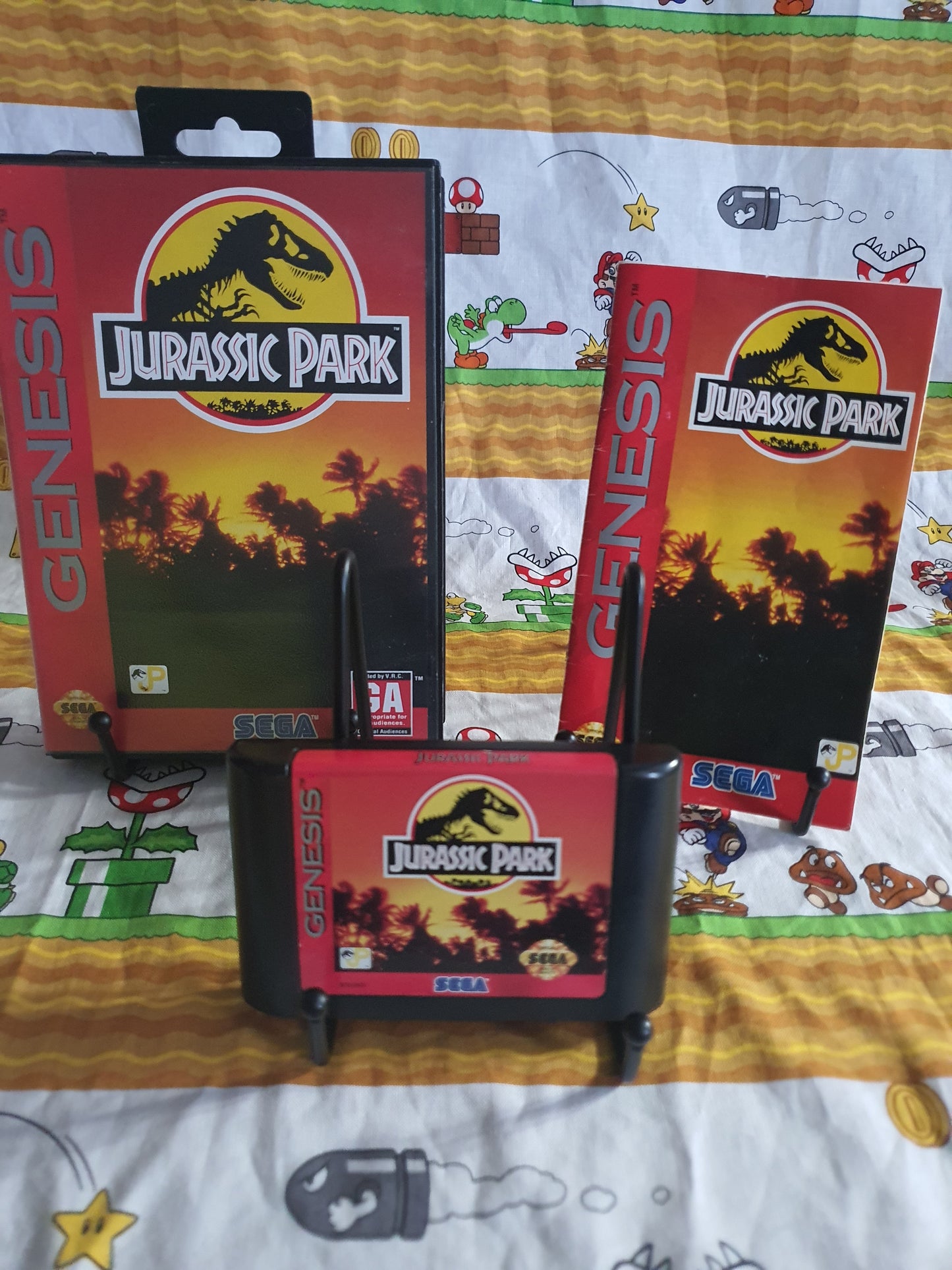 Jurassic Park Sega Genesis 1993 Complete CIB Near Mint Clean Tested Original