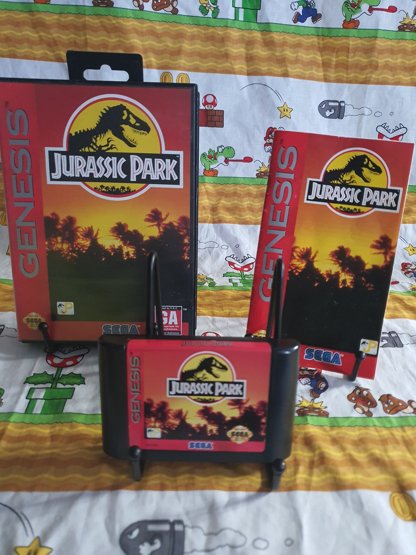 Jurassic Park Sega Genesis 1993 Complete CIB Near Mint Clean Tested Original