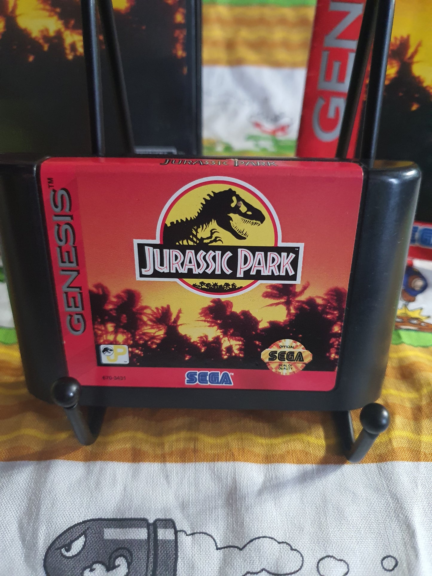 Jurassic Park Sega Genesis 1993 Complete CIB Near Mint Clean Tested Original