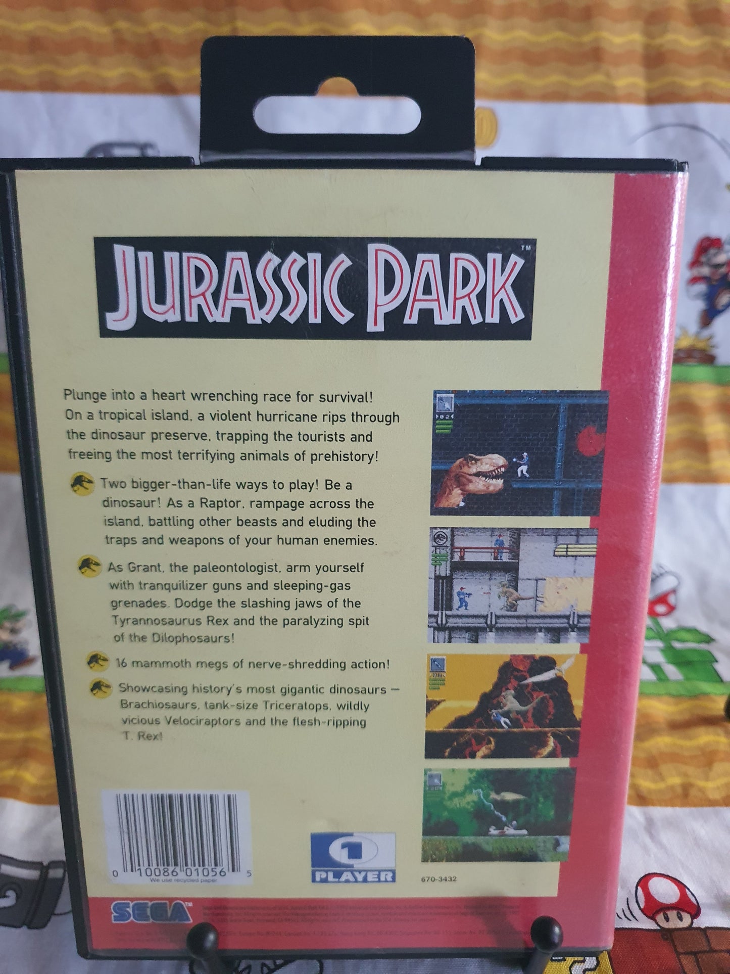 Jurassic Park Sega Genesis 1993 Complete CIB Near Mint Clean Tested Original