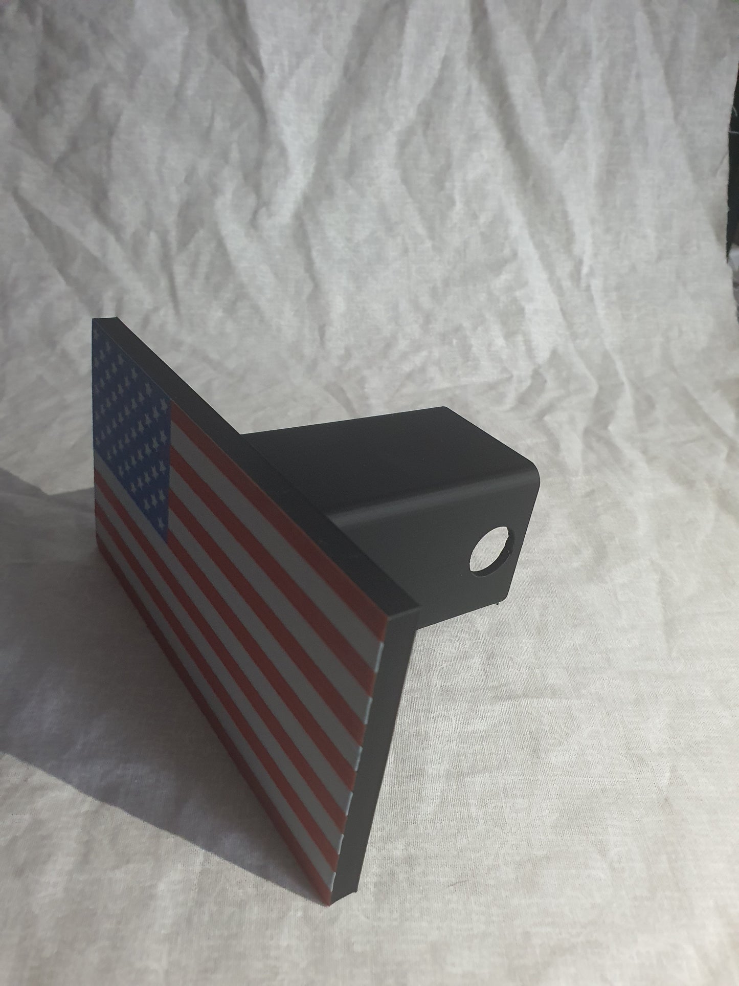 American United States America Flag Trailer Hitch Cover Plug For 2"x2" Receiver Fourth July Pride Patriotic Expression Gift