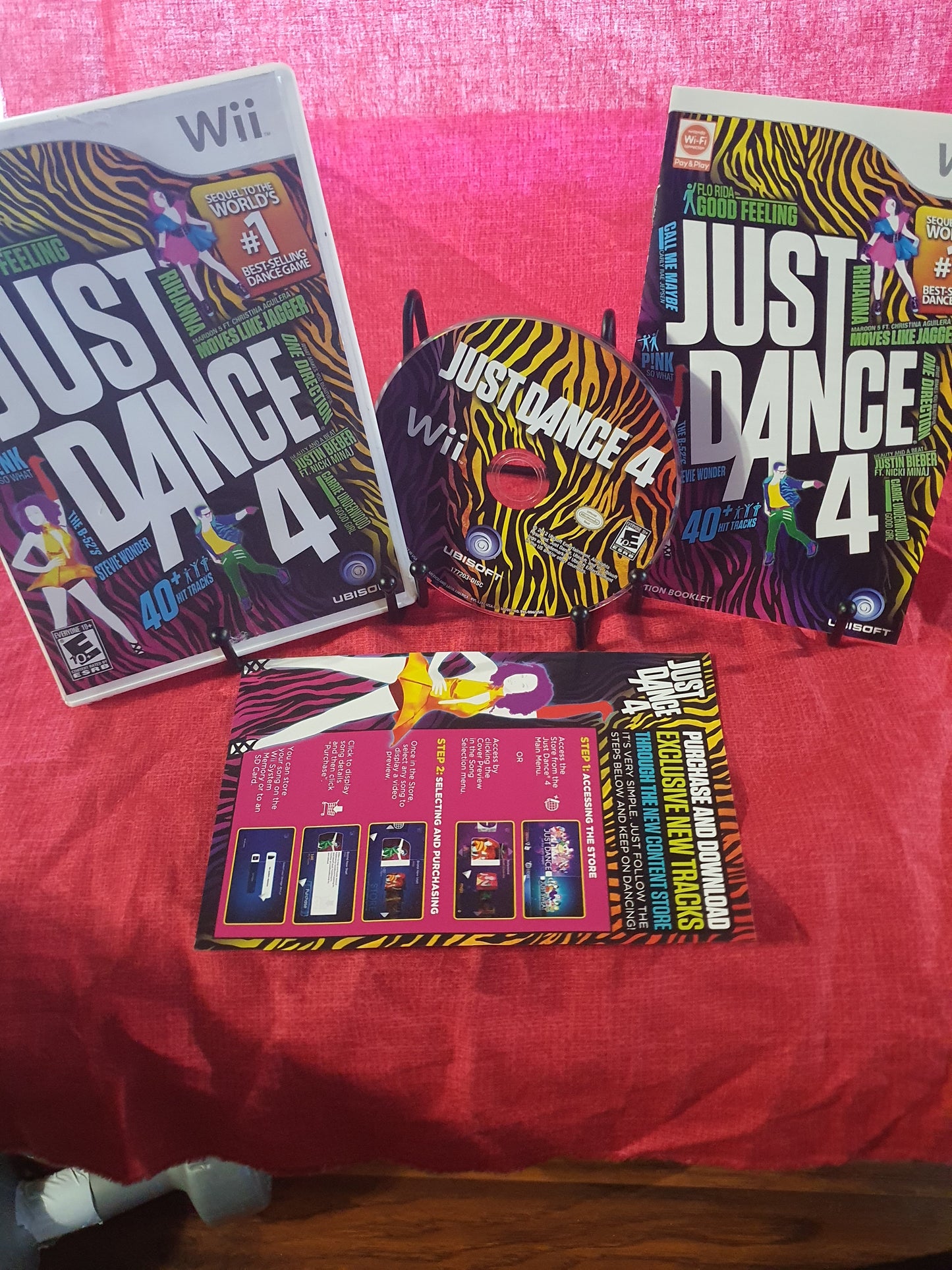 Just Dance 4 (Nintendo Wii, 2012) Complete CIB Tested Very Good Videogame Disc