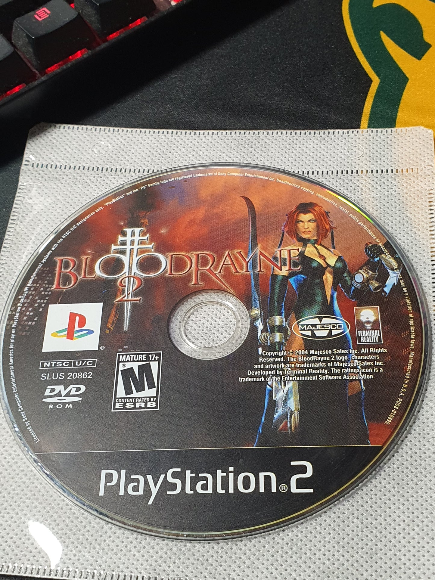 BloodRayne 2 (Sony PlayStation 2, 2004) Videogame Disc Near Mint Clean Free Ship