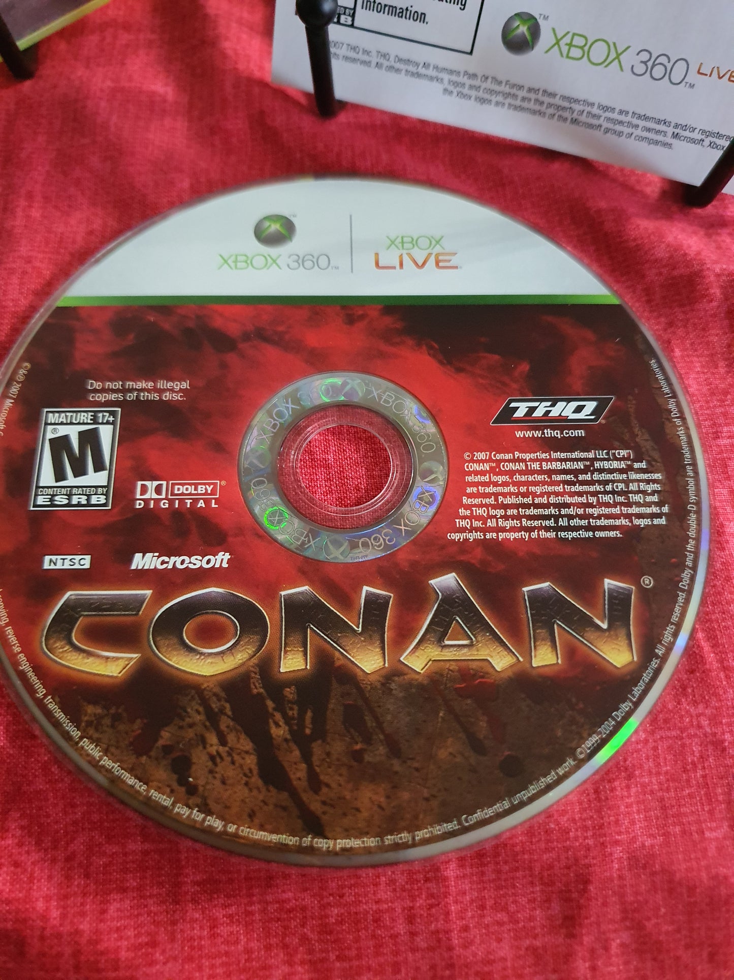 CONAN (Microsoft Xbox 360, 2007) Complete CIB Videogame Disc Near Mint Free Ship