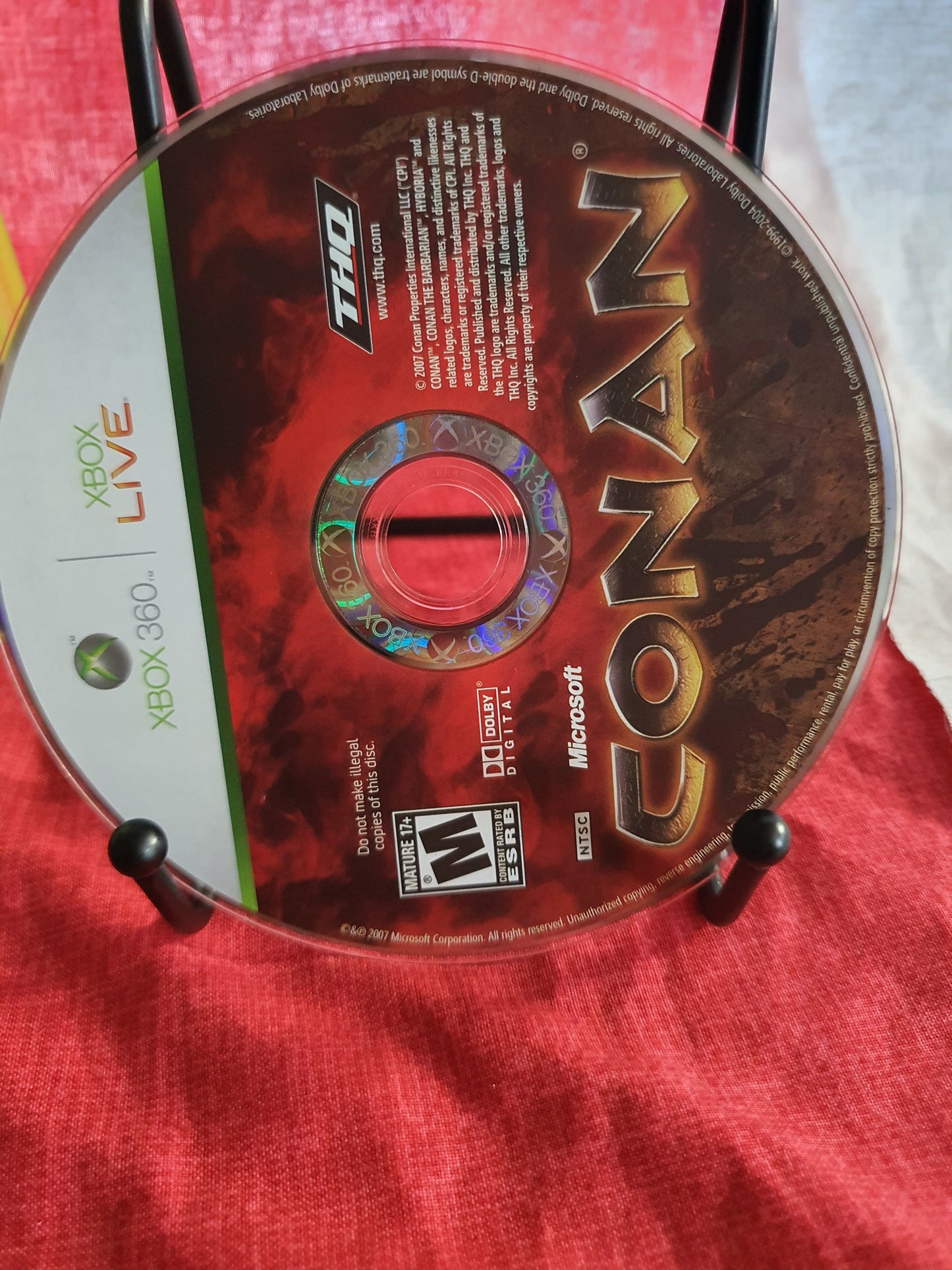 CONAN (Microsoft Xbox 360, 2007) Complete CIB Videogame Disc Near Mint Free Ship