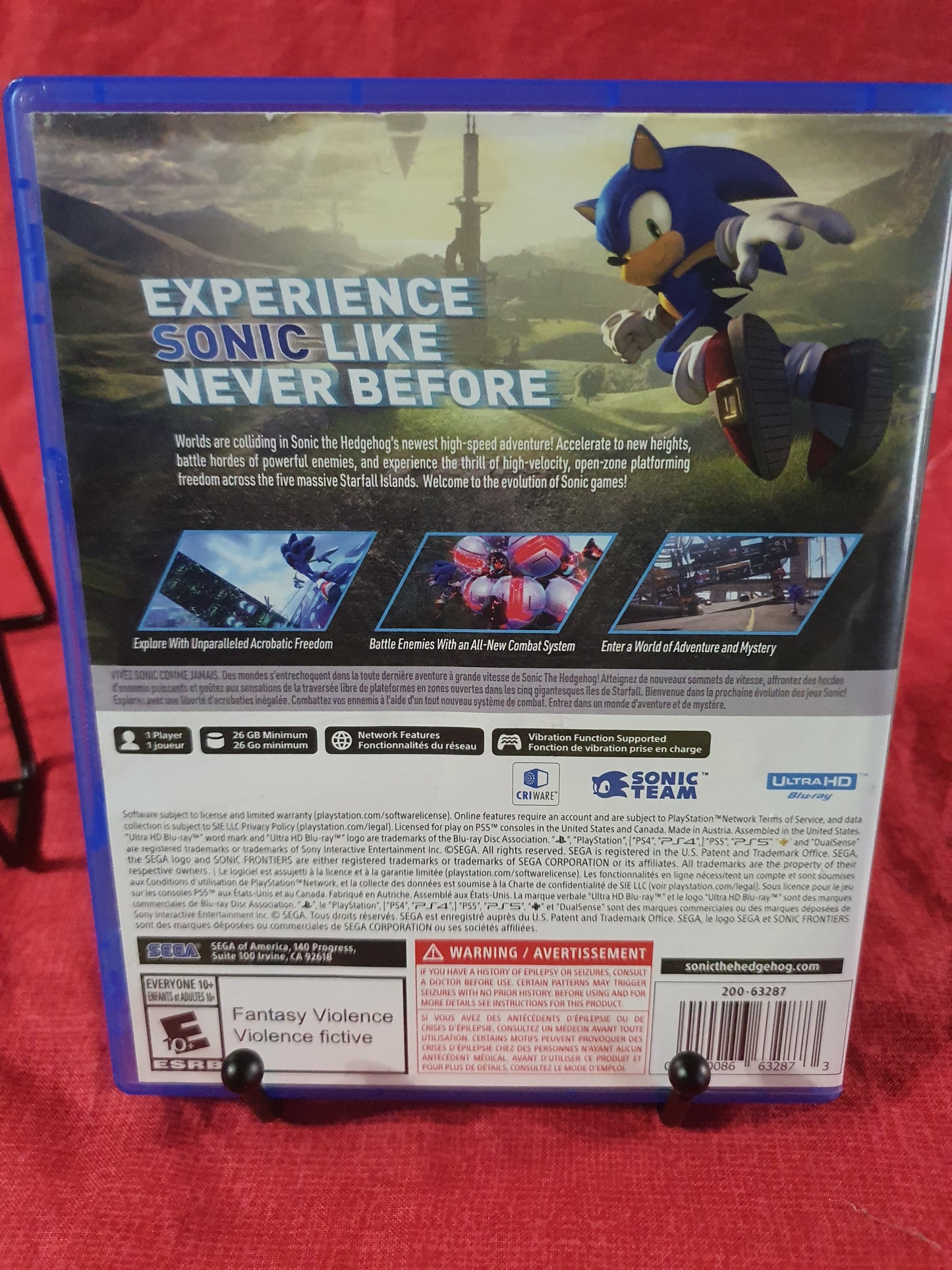 Sonic Frontiers (Sony PlayStation 5 PS5, 2022) Near Mint Complete CIB Clean Sega