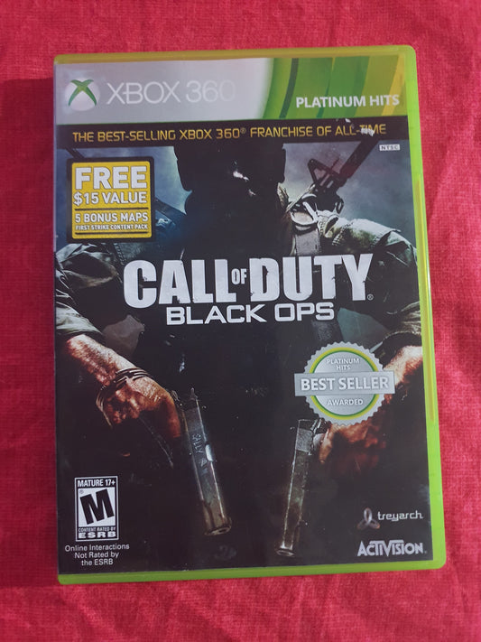 Call of Duty Black Ops Microsoft Xbox 360 Complete Manual Near Mint Free Ship