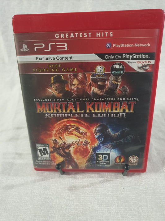 Mortal Kombat - Komplete Edition (Sony PlayStation 3, 2012) Very Good BLUS-30902