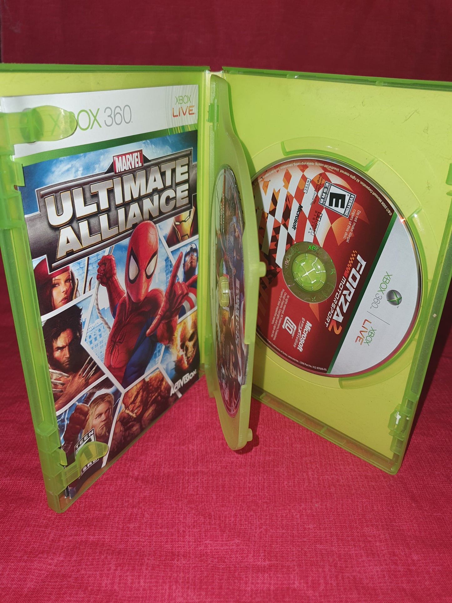 Marvel: Ultimate Alliance & Forza 2 Motorsports Complete CIB 2 Discs Near Mint