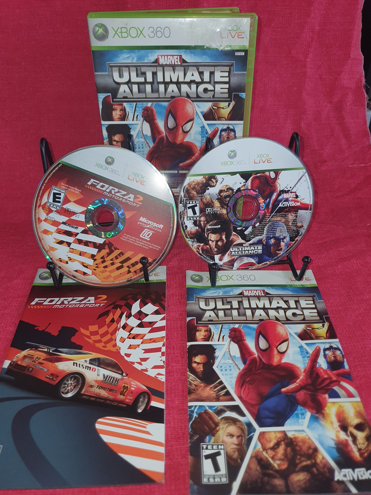 Marvel: Ultimate Alliance & Forza 2 Motorsports Complete CIB 2 Discs Near Mint