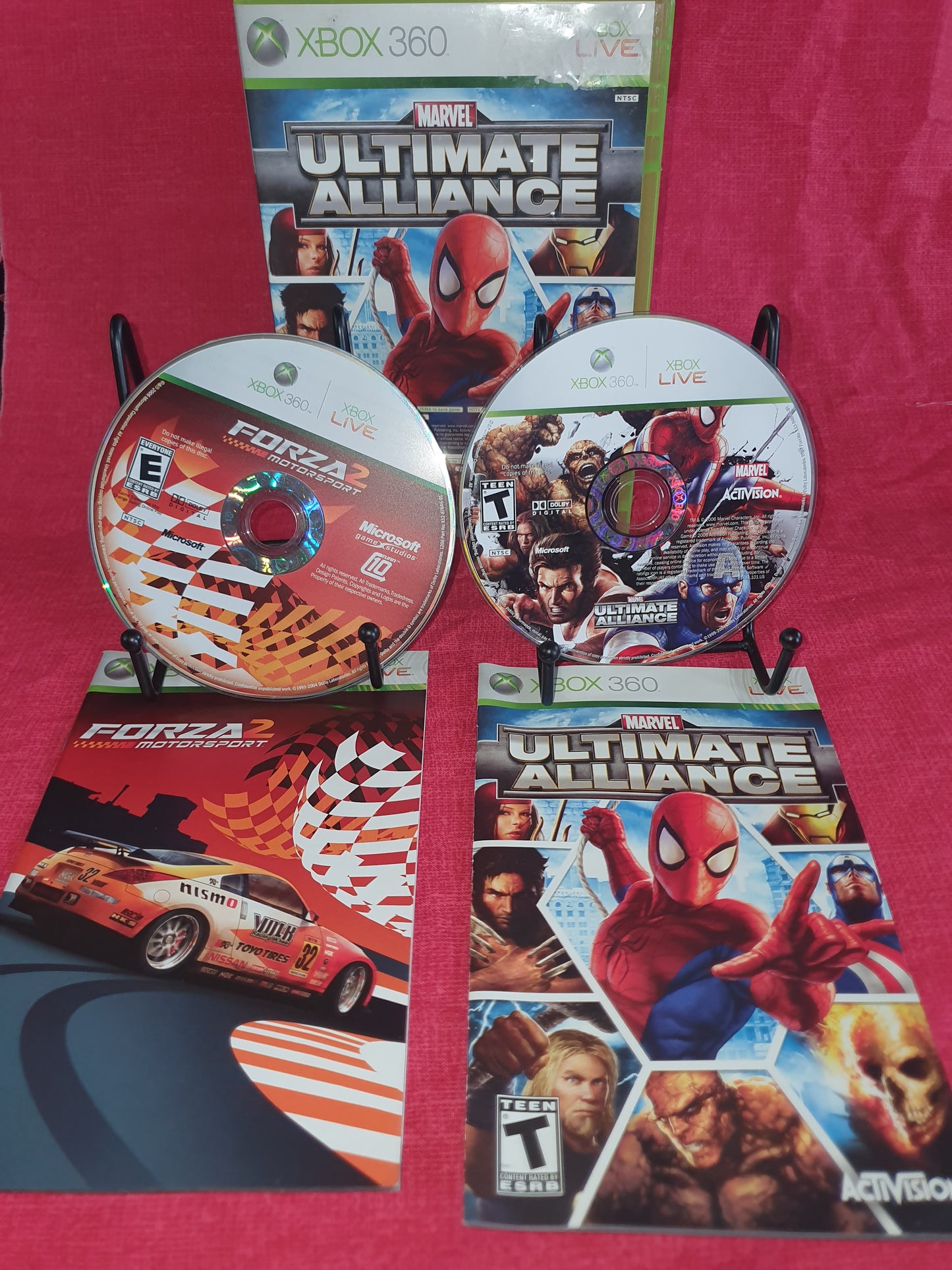 Marvel: Ultimate Alliance & Forza 2 Motorsports Complete CIB 2 Discs Near Mint