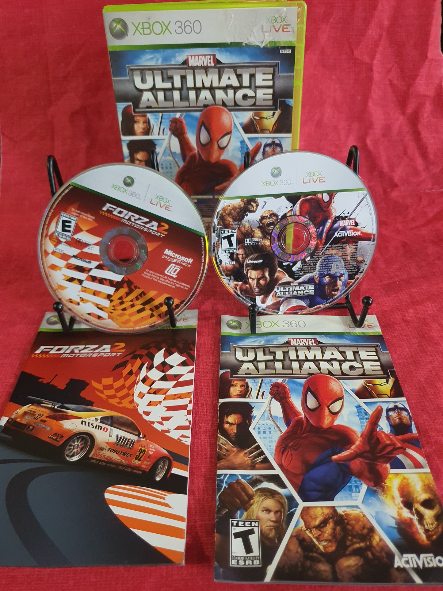 Marvel: Ultimate Alliance & Forza 2 Motorsports Complete CIB 2 Discs Near Mint