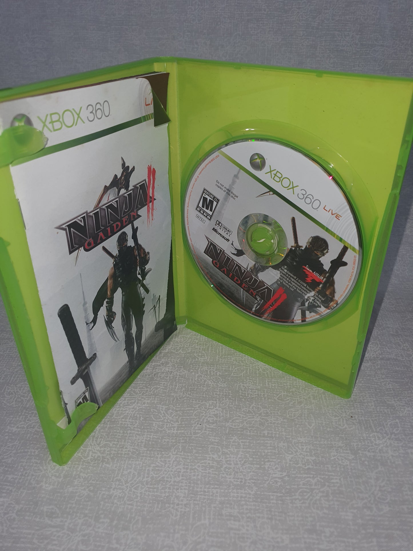 Ninja Gaiden II 2 (Microsoft Xbox 360) Videogame Disc Near Mint Tested Complete